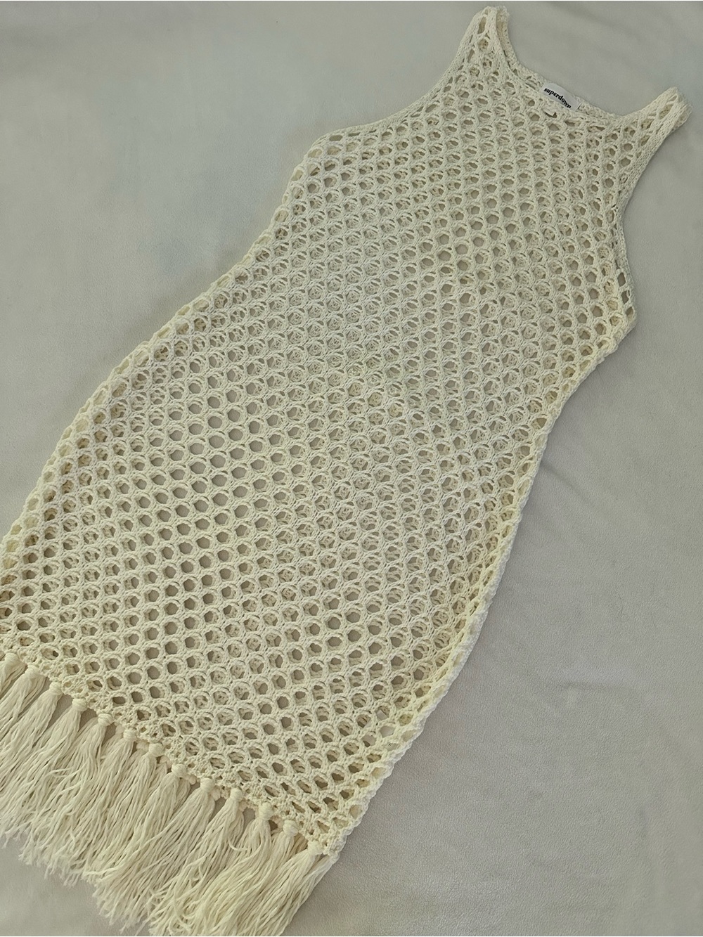 NWOT Superdown Bri White Crochet Dress Swim Coverup Small S - Picture 3 of 8